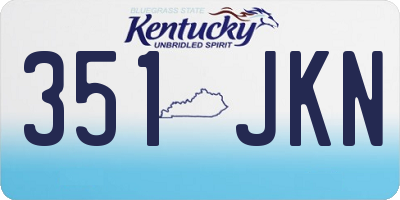 KY license plate 351JKN