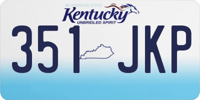 KY license plate 351JKP