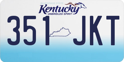KY license plate 351JKT