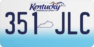 KY license plate 351JLC