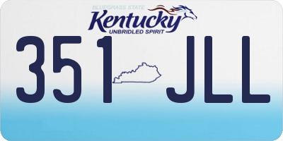 KY license plate 351JLL