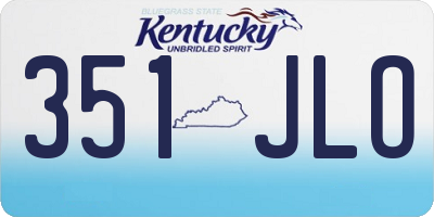 KY license plate 351JLO