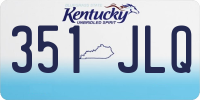 KY license plate 351JLQ