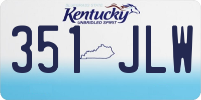 KY license plate 351JLW