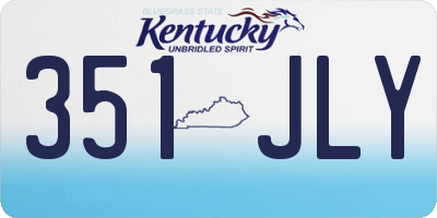 KY license plate 351JLY
