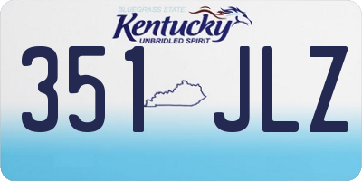 KY license plate 351JLZ