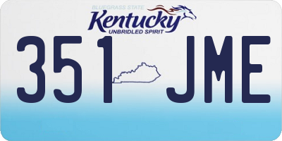 KY license plate 351JME