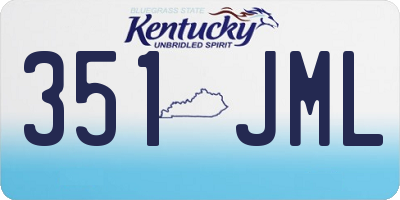 KY license plate 351JML