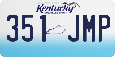KY license plate 351JMP