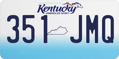 KY license plate 351JMQ