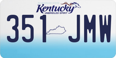 KY license plate 351JMW