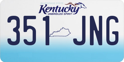 KY license plate 351JNG