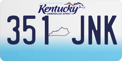 KY license plate 351JNK