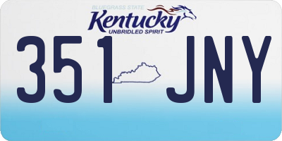 KY license plate 351JNY