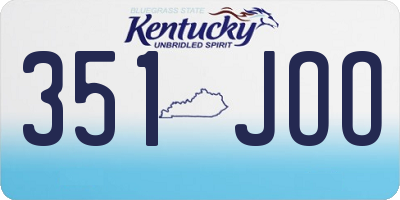 KY license plate 351JOO