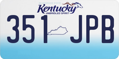 KY license plate 351JPB