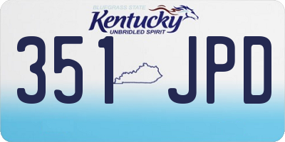 KY license plate 351JPD