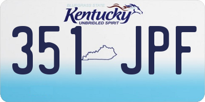 KY license plate 351JPF