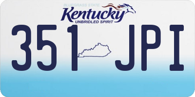 KY license plate 351JPI