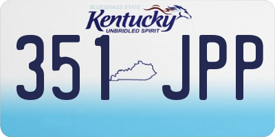 KY license plate 351JPP