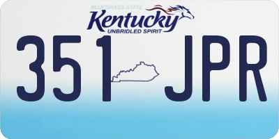 KY license plate 351JPR