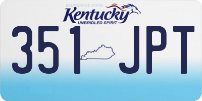 KY license plate 351JPT