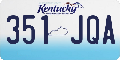 KY license plate 351JQA