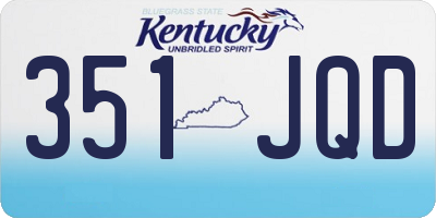KY license plate 351JQD
