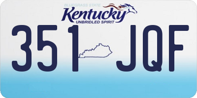 KY license plate 351JQF