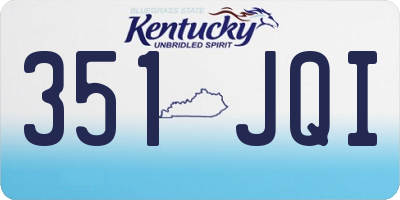 KY license plate 351JQI
