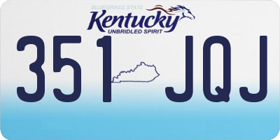 KY license plate 351JQJ