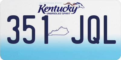 KY license plate 351JQL