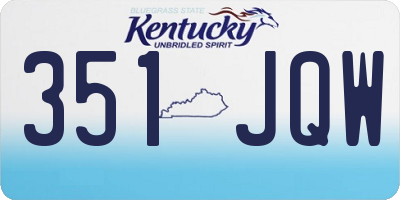 KY license plate 351JQW