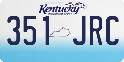 KY license plate 351JRC