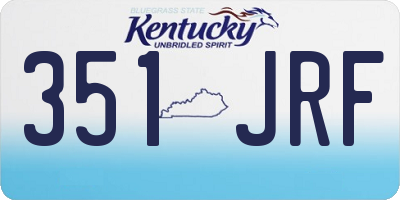 KY license plate 351JRF