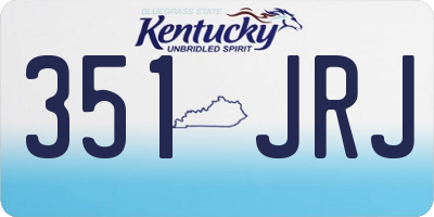 KY license plate 351JRJ