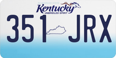 KY license plate 351JRX