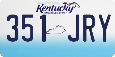 KY license plate 351JRY