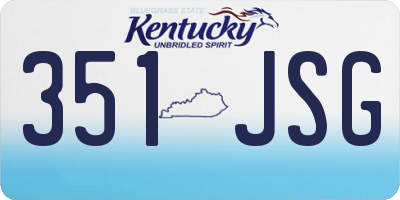 KY license plate 351JSG