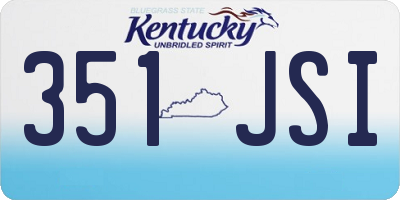 KY license plate 351JSI
