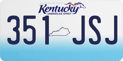 KY license plate 351JSJ