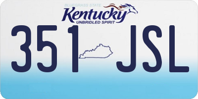 KY license plate 351JSL