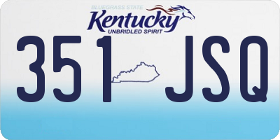 KY license plate 351JSQ