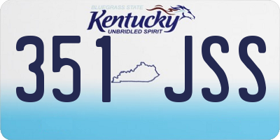 KY license plate 351JSS