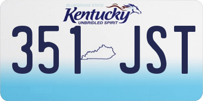 KY license plate 351JST