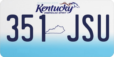 KY license plate 351JSU