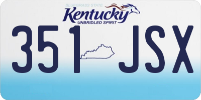 KY license plate 351JSX