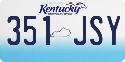 KY license plate 351JSY