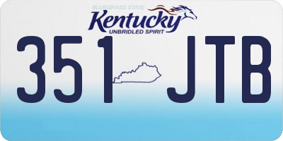 KY license plate 351JTB