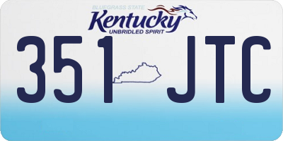 KY license plate 351JTC